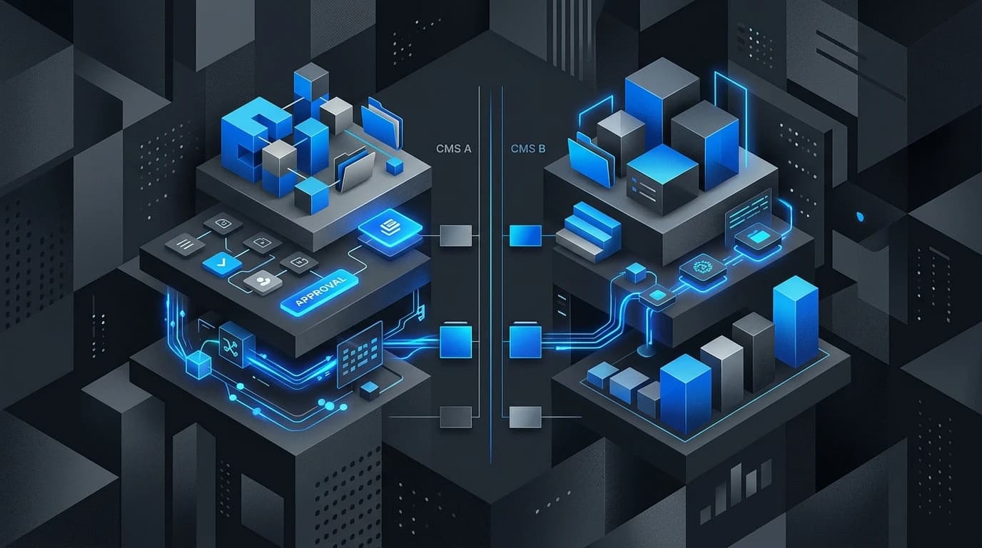 Featured illustration for Contentful vs Sanity: The Best CMS for Scalable SEO Content