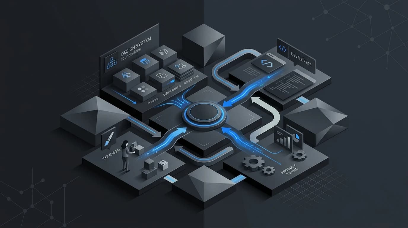 Featured illustration for Design Systems for Websites: Build Faster, Stay Consistent, Scale Confidently