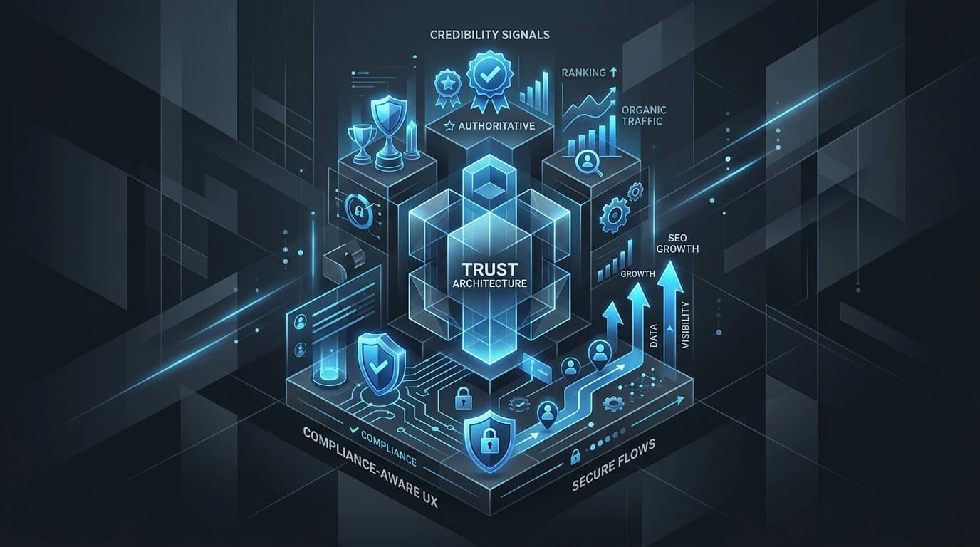 Featured illustration for Fintech Website SEO: Building Trust and Growth