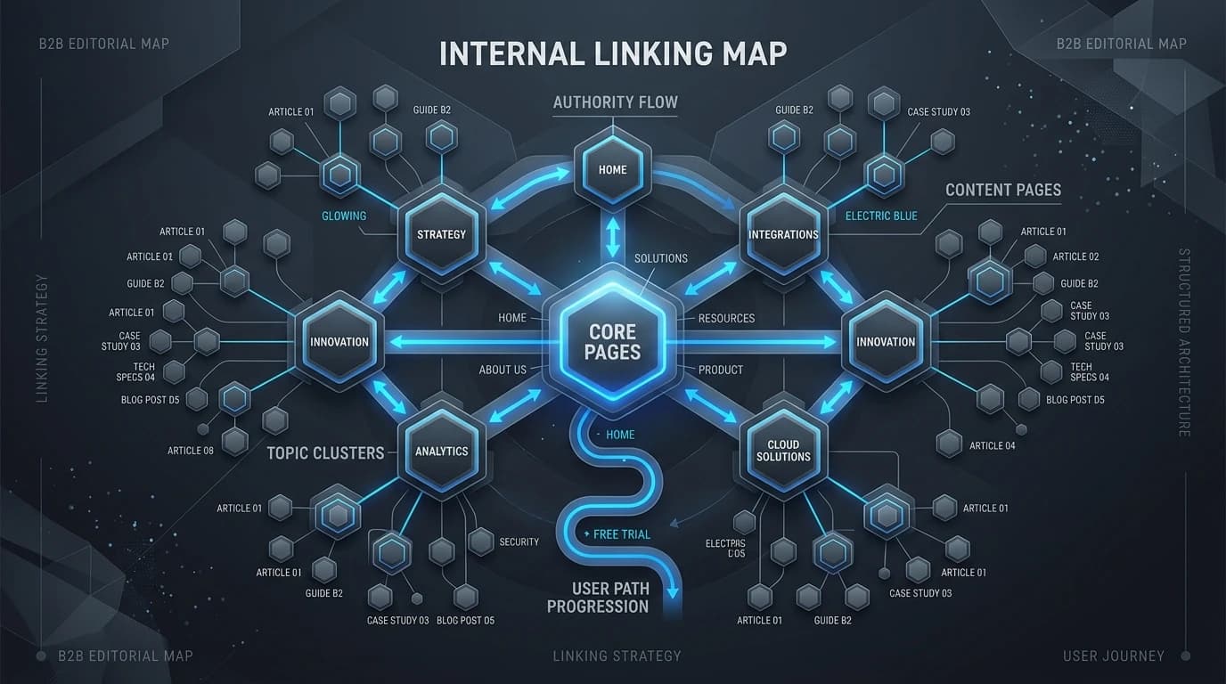 Featured illustration for Internal Linking Strategy: Build Topical Authority