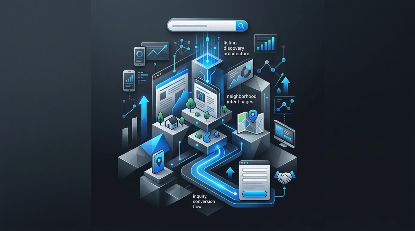 Featured illustration for SEO for Real Estate Websites: A Local Visibility Playbook