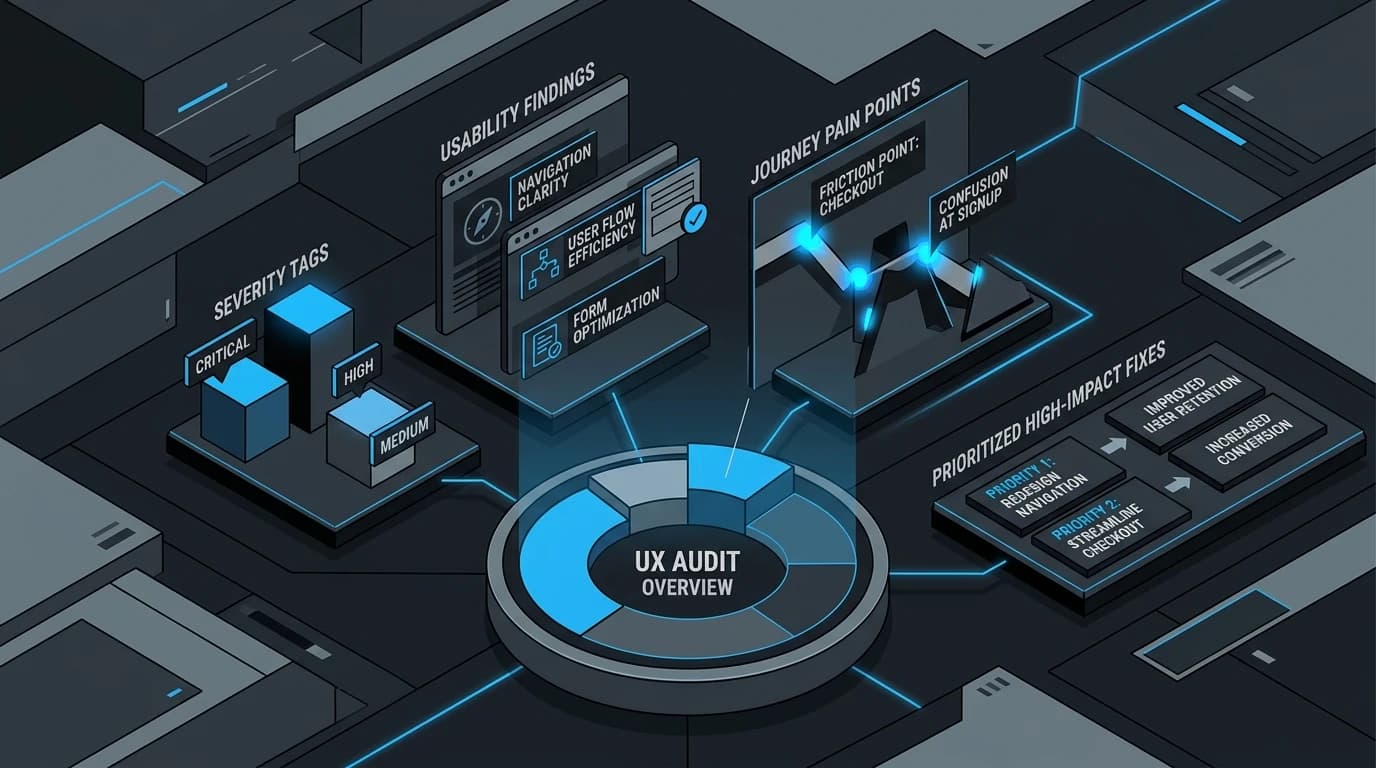 Featured illustration for UX Audit Checklist: 25 High-Impact UX Fixes