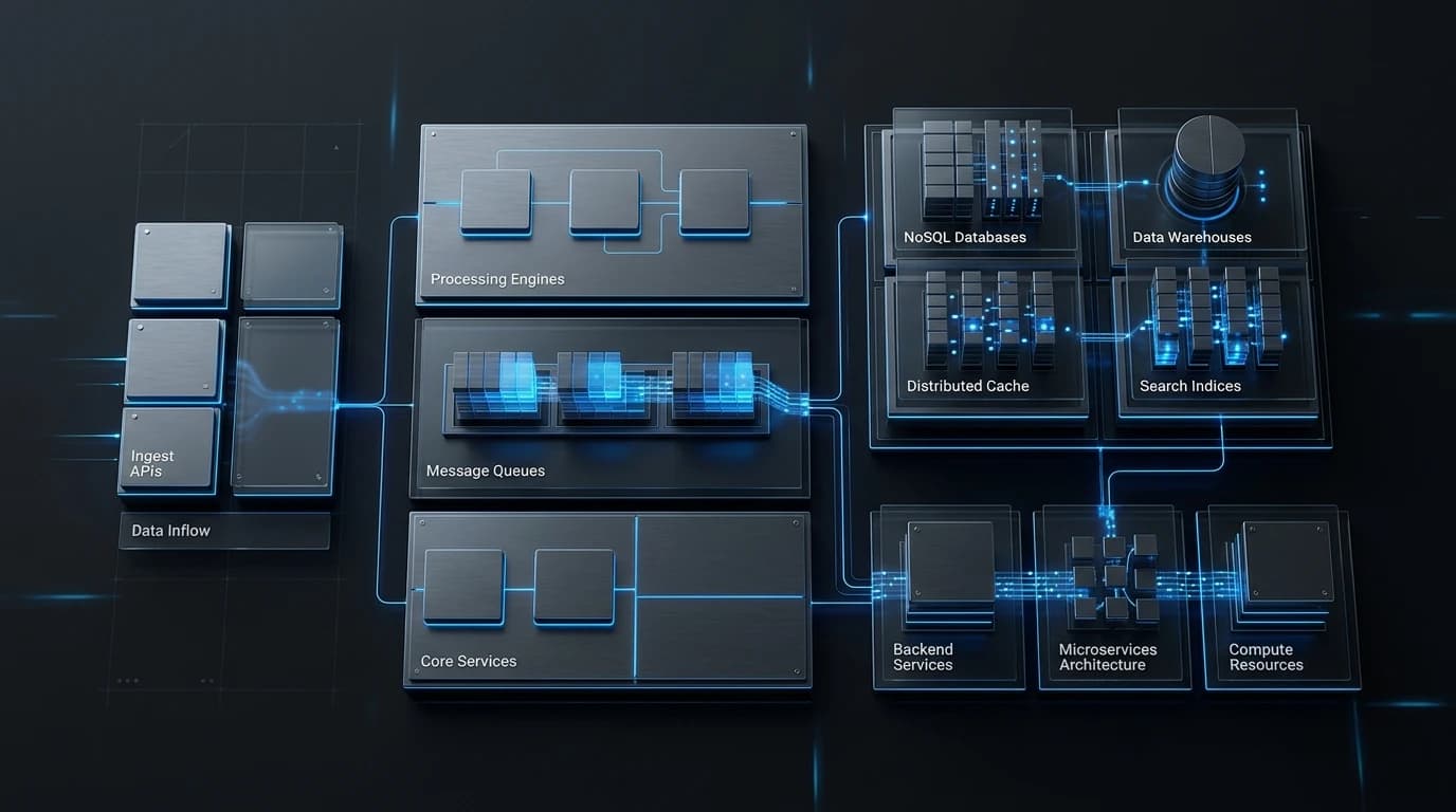 Illustration of backend API and data architecture