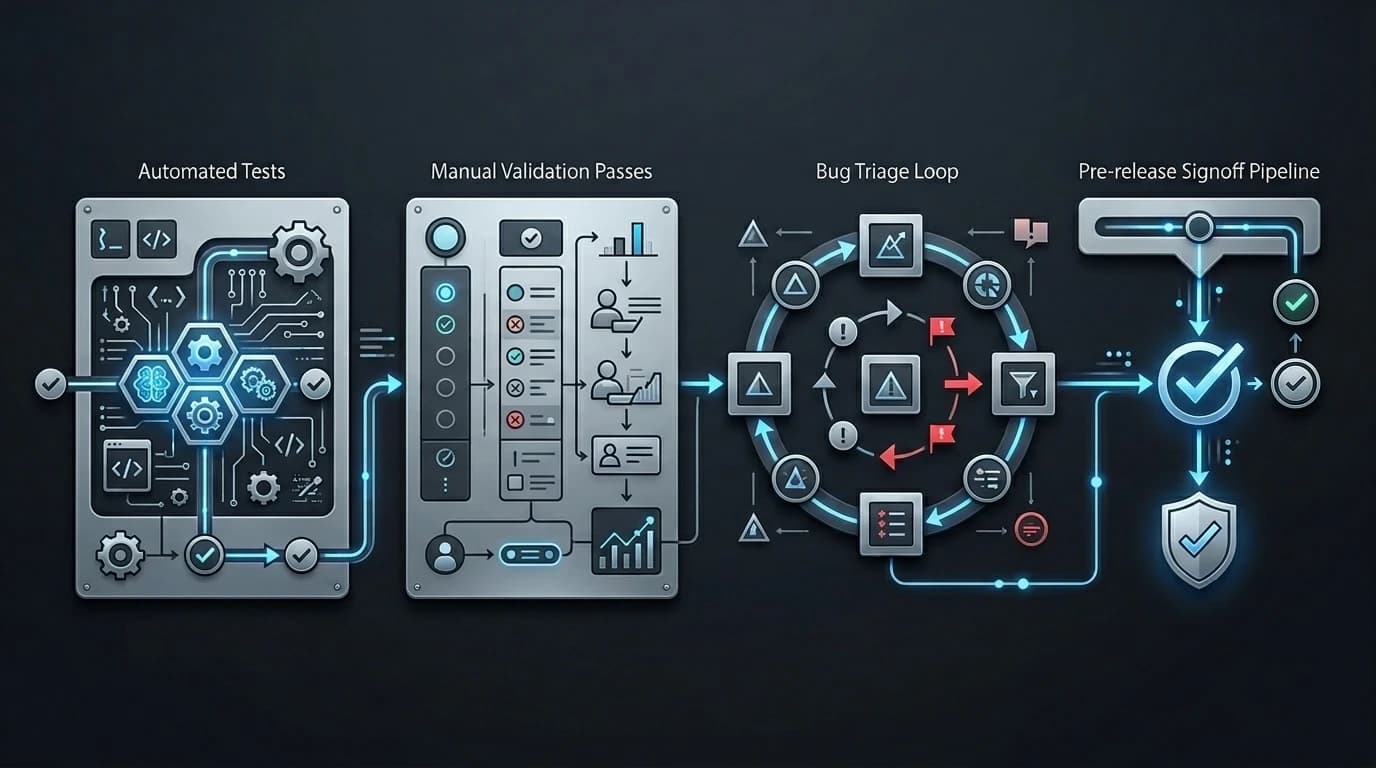 Illustration of QA execution workflow