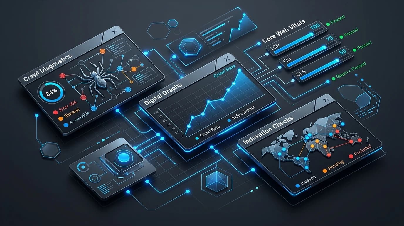 Illustration of technical SEO audit process