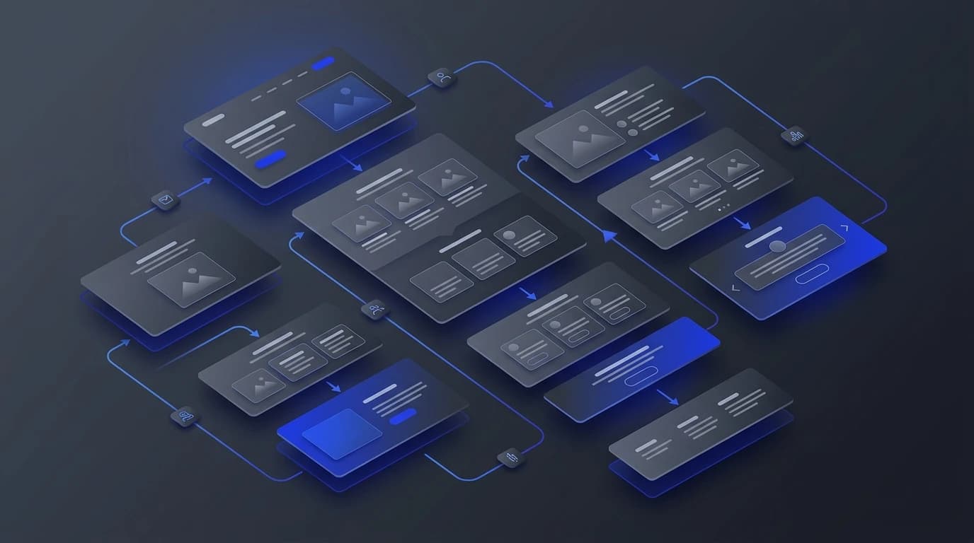 Illustration of user experience strategy and conversion pathways
