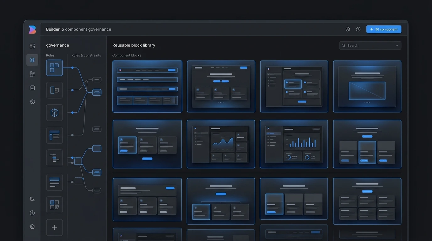 Illustration of Builder.io component governance