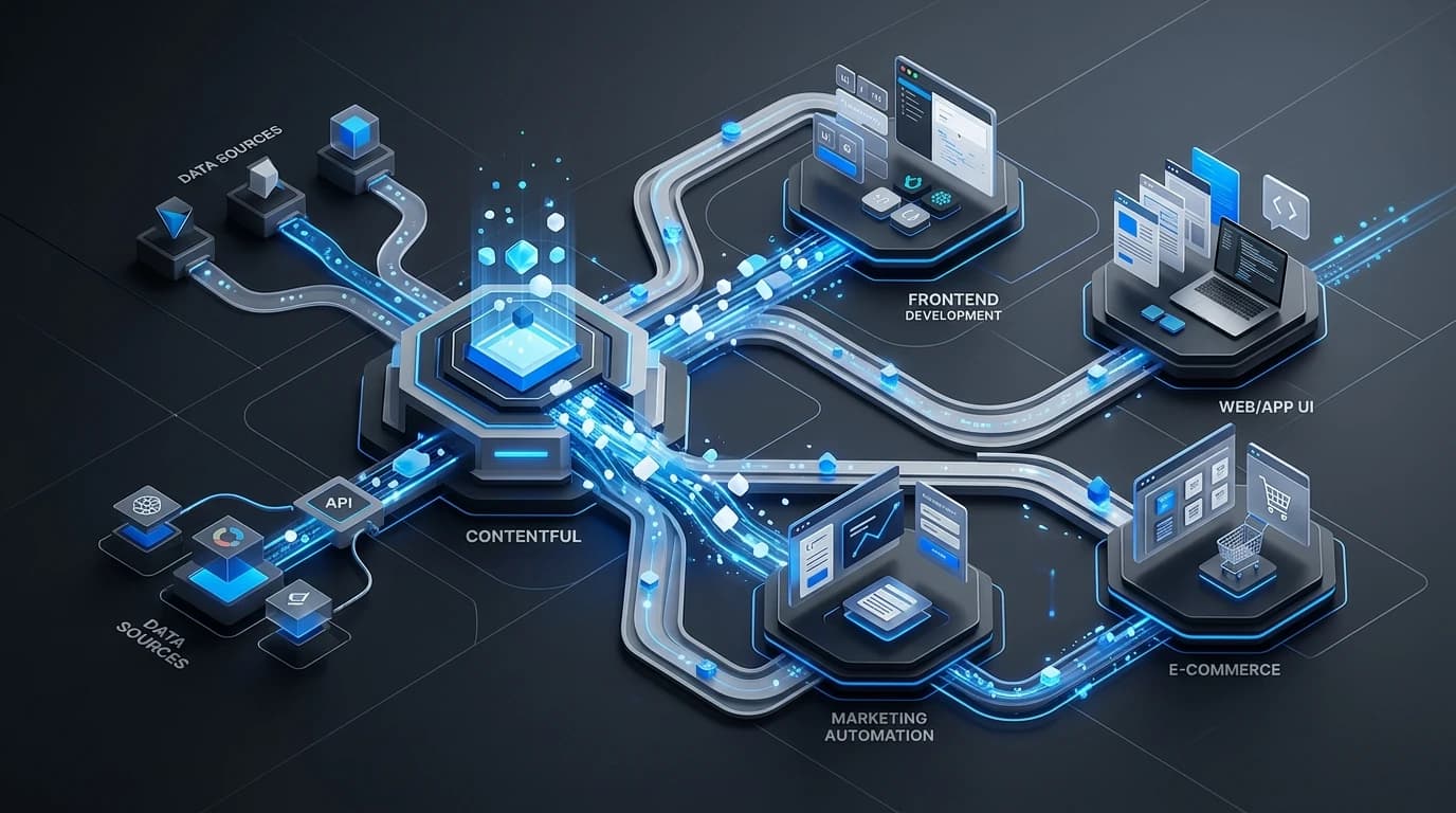 Illustration of Contentful integration workflow