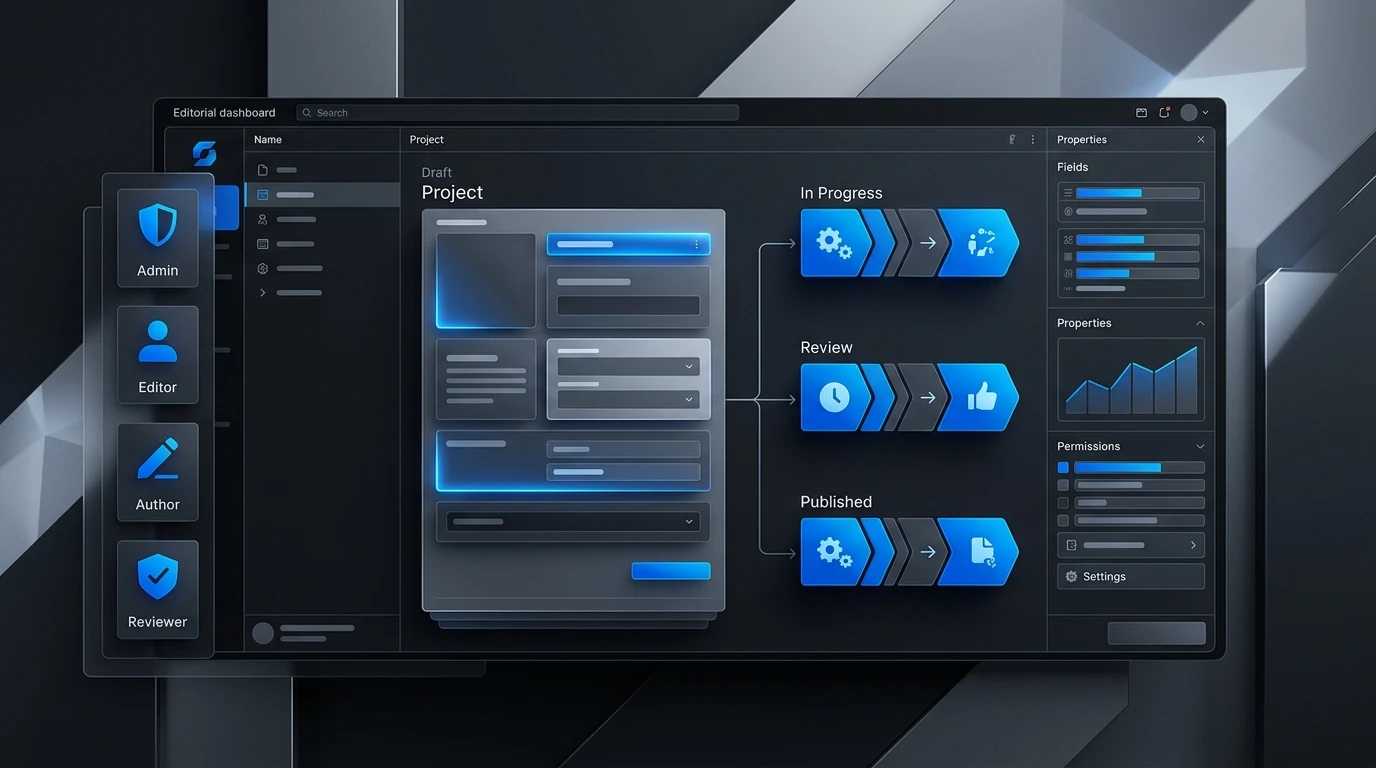 Illustration of Sanity Studio workflow customization