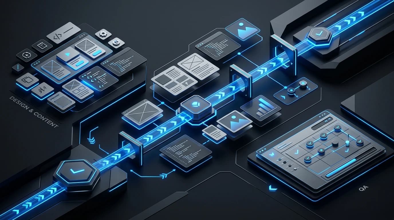 Illustration of Webflow team workflow